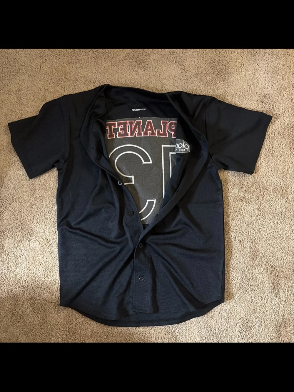 Black 'Planet 13' Graphic Baseball Jersey Las Vegas Nevada